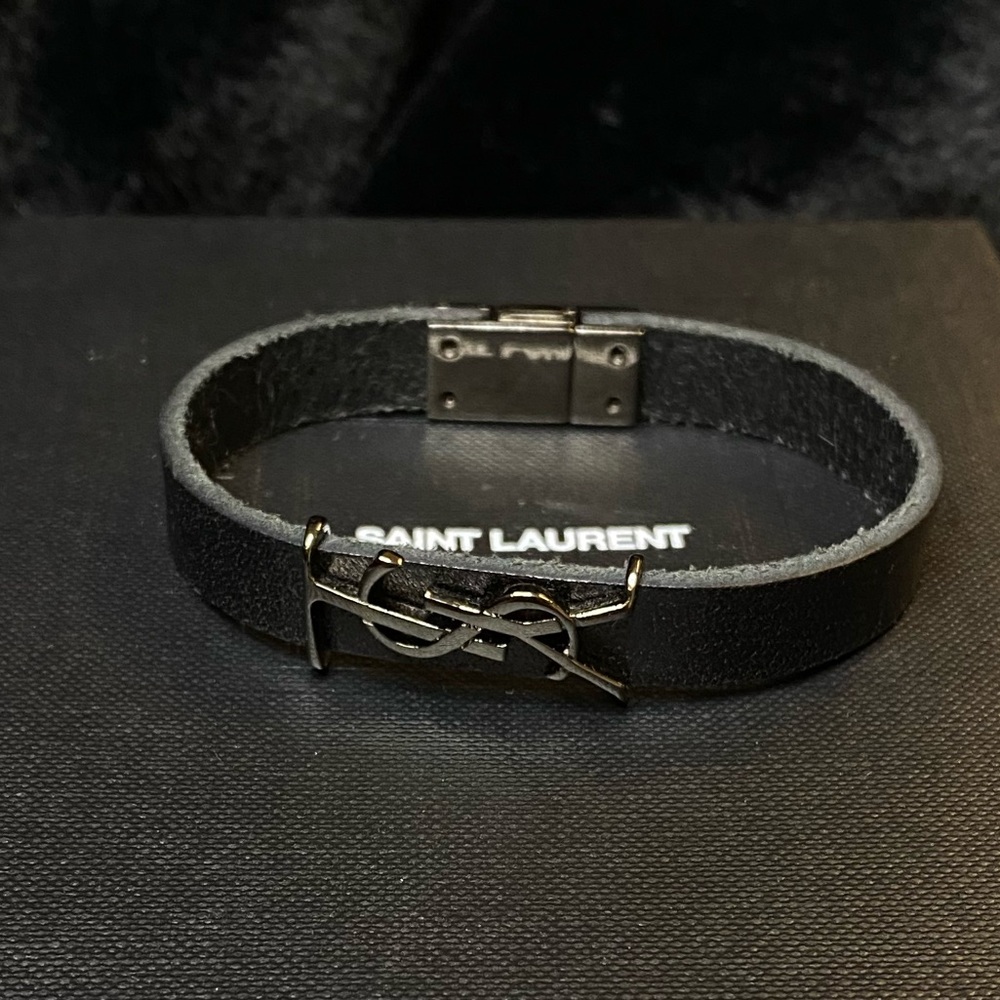 Yves Saint Laurent Leather Wrap Bracelet